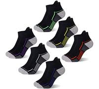 SeeyAN Lot de 6 paires de chaussettes de sport mi-rembourrées en coton respirant pour enfant, 6 paires Noir, 6-8 ans