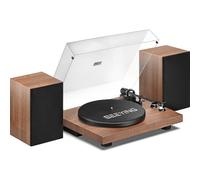 SeeYing Platine Vinyle, Tourne-Disque Vinyle Bluetooth avec Enceintes Stéréo 36 Watts, Système HiFi avec Cartouche Magnétique AT-3600L, Enregistrement USB et Arrêt Auto