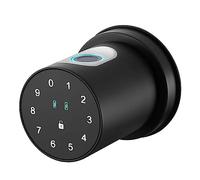 Sefdrert 1 ensemble de boutons de porte biométriques à empreintes digitales, bouton de porte intelligent avec clavier pour chambre à coucher, bureau, porte intérieure