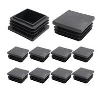 Sefdrert 10 Pcs Bouchon d'obturation en plastique Capuchon de tuyau Inserts 38mm x 38mm