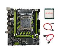Sefdrert Carte mère X79G LGA2011 + processeur E5 2670 V2 + câble de commutation + câble 4 x DDR3 Slot M.2 NVME PCI-E X16 6 x USB 2.0 SATA3.0