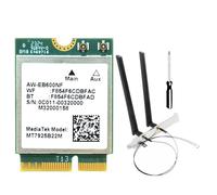 Sefdrert Carte MT7925 WiFi 7 + Antennes avec 5400Mbps M.2 Triple Bande 2.4G/5G/6G BT5.3 Adaptateur de Carte WiFi pour Win10/11 Linux