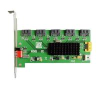 Sefdrert Carte RAID5 Carte D'Accélérateur de Disque Dur Carte SATA2 Génération 5 Canaux à 5 Ports Contrôleur sans Pilote Installation Facile Facile à Utiliser