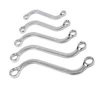 Sefdrert Kit de 5 Clés de Type S, Clé Double, Clé à Anneau Antirouille à 12 Points, Boîte à Double Tête, Ensemble Combiné pour Kit D'Outils de Réparation Automobile