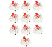 Sefdrert Lot de 100 commutateurs mécaniques en plastique pour clavier MX RVB 3 broches Rouge cerise