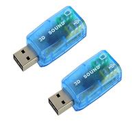 Sefdrert Lot de 2 adaptateurs audio USB vers micro 3,5 mm pour casque stéréo 3D