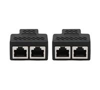 Sefdrert Lot de 2 adaptateurs répartiteurs RJ45 à 2 ports LAN Ethernet
