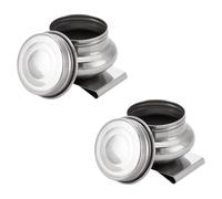 Sefdrert Lot de 2 Gobelets pour Peinture à L', Récipients à Palette Simple avec Couvercle et Clip, Plateau de Trempage à Large Ouverture pour Peinture