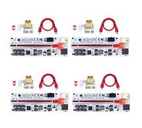 Sefdrert Lot de 4 GPU Ver012 Max Boost pour carte graphique Max PCI USB 3.0 Pci-E Kabel 1 x 16 x pour BTC Mining Rot