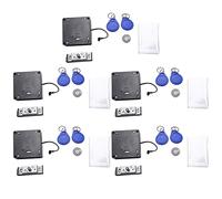 Sefdrert Lot de 5 serrures électroniques intelligentes RFID pour armoire sans trou Installation facile Casier à chaussures Tiroir Serrure de porte