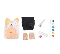 Sefdrert Roue de Poterie pour Enfants - Outils de Sculpture en Argile et Kit de Peinture, Kit de Bricolage pour Débutants, Lot de 6 Pâtes à Modeler, Kit D'Artisanat