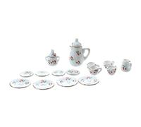 Sefdrert Stueck Miniatur Puppenhaus Geschirr Porzellan Lot de 15 t-shirts Geschirr Tasse Teller rote Kirsche