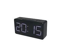 Sefdrert - Tischuhr, Multifunktional, Digitaler, Snooze-Anzeige, Zeit, LED-Licht, Schreibtisch, Heimdekoration, Geschenke, Schwarz