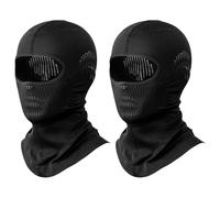 SEFIRST 2 Pièces Cagoule Masque de Ski, Cagoules Moto, Protection UV Balaclava, écharpe, Masque intégral pour Cyclisme Snowboard Sports, Ski Masques Respirant pour Hommes et Femmes, Noir
