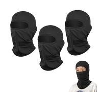 SEFIRST 3 Pcs Cagoule Enfants, Masque de Ski, Cagoule Moto Balaclava Hiver Tour de Cou Enfants Coupe, Protection UV, Charpe de Cou d'été pour Vélo Running Snowboard Chaud sous Casque (Noir)