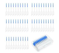 SEFIRST 300 Pièces Bâtonnet Interdentaire, Brossettes Interdentaire en Silicone, Bâtonnets de Fil Dentaire et Outils de Nettoyage, Cure Dent Brossette pour Inter Dentaire Hygiène Interdentaire (Bleu)