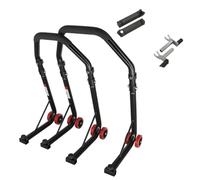 SEFIS D18 Kit de béquille de moto pour Honda CMX 500/1100 Rebel Roue avant et arrière Béquille de moto Béquille de moto arrière Support de moto Kit de levage de moto (noir)