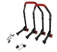 SEFIS M20 Ensemble de béquilles moto avant et arrière Béquille de service avant et arrière Moto Béquille de montage arrière Moto Kit (Adaptateur : 2 en 1/standard)