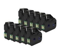 SEFNPOME 10 / 5pcs LB-200BK MK-RS100B PT-200BK Compatible Compatible avec Les modèles d'imprimante MK2600 MK2500 MK2100 MK2000 MK1500 MK1100 Mark 1 Pro M-11c M-1std(LB-200BK 10PCS)