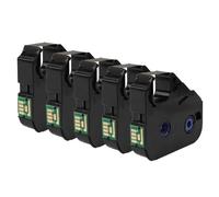 SEFNPOME 10 / 5pcs LB-200BK MK-RS100B PT-200BK Compatible Compatible avec Les modèles d'imprimante MK2600 MK2500 MK2100 MK2000 MK1500 MK1100 Mark 1 Pro M-11c M-1std(LB-200BK 5PCS)