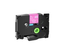 SEFNPOME 1pk Blanc sur Baies Rose 12 mm lamelle de Bande de Marque Matt Compatible avec Tze-MQP35 TZ-MQG35 M31 Compatible avec Les appareils PT-P750W P700(White on Berry Pink)