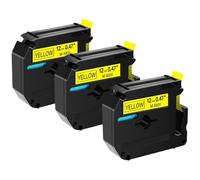 SEFNPOME 3PK MK 231 M K 131 Black on White 9 12 mm Tapes d'étiquette compatibles avec MK Tape MK221 MK 631 Compatible avec PT M95 PT 65 PT 70 PT 80(Black on Yellow)