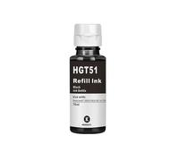 SEFNPOME 4 Bouteilles GT51 52 53 Refill Ink Compatible avec Le réservoir 450 455 500 510 515 516 519 530 559 570 610 615 651 70 ML par Bouteille(4 PCS - Black)