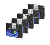 SEFNPOME 5 pcs 9 mm Rubans laminés Transparents Noirs compatibles avec Tze-121 TZE121 TZE 121 Tableau d'étiquette Compatible avec l'imprimante
