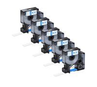 SEFNPOME 5pk 45013 Tapes d'étiquette D1 compatibles 45013 Noir sur Blanc 12 mm Compatible avec Une Utilisation avec LabelManager LM 160 420p 280(5PK Blue on White)