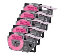 SEFNPOME 5pk Noir sur des Bandes compatibles de 18 mm Roses fluorescentes Compatible avec AR-18FPK compatibles avec KL-60 KL-60SR KL-C500 KL-P350W