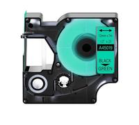 SEFNPOME 6-24 mm Noir sur Bande d'étiquette Blanche Compatible avec D1 45013 45803 Ribbon Compatible avec Le gestionnaire d'étiquettes 350 450d 200 imprimante d'étiquette(Black on Green)