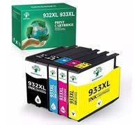 SEFNPOME 932xl 933xl Cartouche d'encre 4pack Compatible Compatible avec OfficeJet 6100 6600 6700 Noir et Couleur