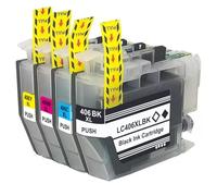 SEFNPOME Ogouguan LC406XL CARTRIDE À L'ENK Set 4-Pack Compatible avec MFC-J4335DW MFC-J4345DW MFC-J4535DW MFC-J5855DW MFC-J5955DW MFC-J6555