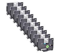 SEFNPOME Pack 10 Compatible Compatible avec TZE-231 TZ-231 1/2 Pouce 12 mm Noir laminé sur Blanc Compatible avec PTH110 PT-D200 PTD600 D400