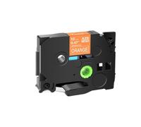 SEFNPOME Rouvre à étiquette Blanc de 12 mm sur Blanc Compatible avec TZ231 TZ 231 Ruban adhésif Fort Compatible avec Les modèles d'imprimante d'étiquette 131 241 H110(White on Orange)