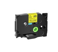 SEFNPOME Rouvre à étiquette Blanc de 12 mm sur Blanc Compatible avec TZ231 TZ 231 Ruban adhésif Fort Compatible avec Les modèles d'imprimante d'étiquette 131 241 H110(Flexible BK onyellow)