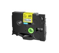 SEFNPOME Ruban d'étiquette Compatible Compatible avec Le Fabricant d'étiquettes PT-D210 TZE-231L1 131L1 12 mm Laser étoilé aux Paillettes colorées laminées 12 mm Laser étoilé(Yellow Laser)