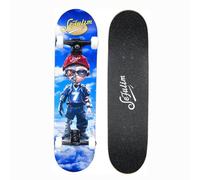 Sefulim 31x8 Pouces Skateboard Complet 7-Couches Érable Canadien Double Kick