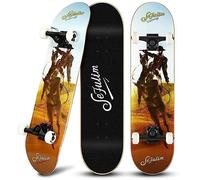 Sefulim 31x8 Pouces Skateboard Complet Enfants Débutants 7 Plis Érable
