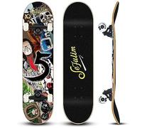 Sefulim Planche à roulettes Marvel: Une Planche pour Tous Les rêveurs - 7 Couches d'érable Canadien Double Kick Deck Parfait pour Les Patineurs de Tous âges et Niveaux!