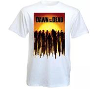 SEFxd22WSA Dawn of The Dead v17 T-Shirt Yellow Horror Movie Romero White 3XL