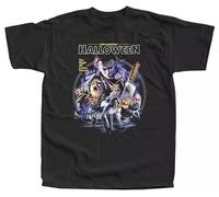SEFxd22WSA Halloween John Carpenter's T Shirt Horror Movie Poster S to 3XL Black L