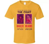 SEFxd22WSA Hearns Vs Hagler Boxing Poster T Shirt Yellow S