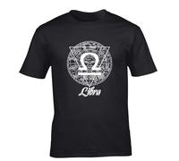SEFxd22WSA Horoscope T Shirt Libra Zodiac Star Sign Birthday Fortune Telling Magic1 Black XL