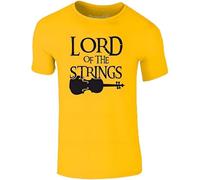 SEFxd22WSA Lord of The Strings, Adults T-Shirt Yellow M