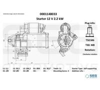 SEG Automotive 0001148033 Démarreur pour BMW