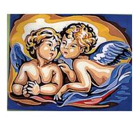 SEG de Paris Kit Canevas Ange Cherubin F 14 x 18 cm Pénélope Blanc Petits Trous