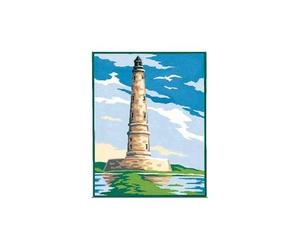 SEG de Paris Kit Canevas Le phare E 14 x 18 cm Pénélope Blanc Petits Trous