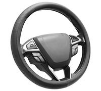 SEG Direct Couvre Volant Noir Housse de Volant de Voiture Microfibre Cuir Diamètre 37-39 cm