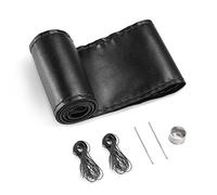 SEG Direct Housse de Volant en Cuir Véritable, Coudre sur Wrappour, Volants Ronds et de Type D de 37 à 39 cm, Noir